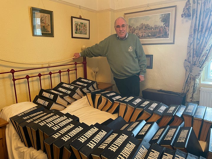 Sir Robert Atkins with his Private Eye collection