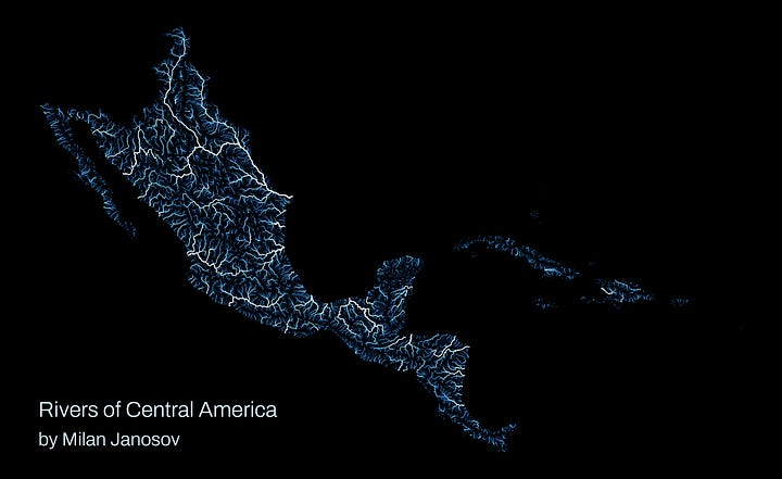 River Maps in Python - Tutorial - by Milan Janosov
