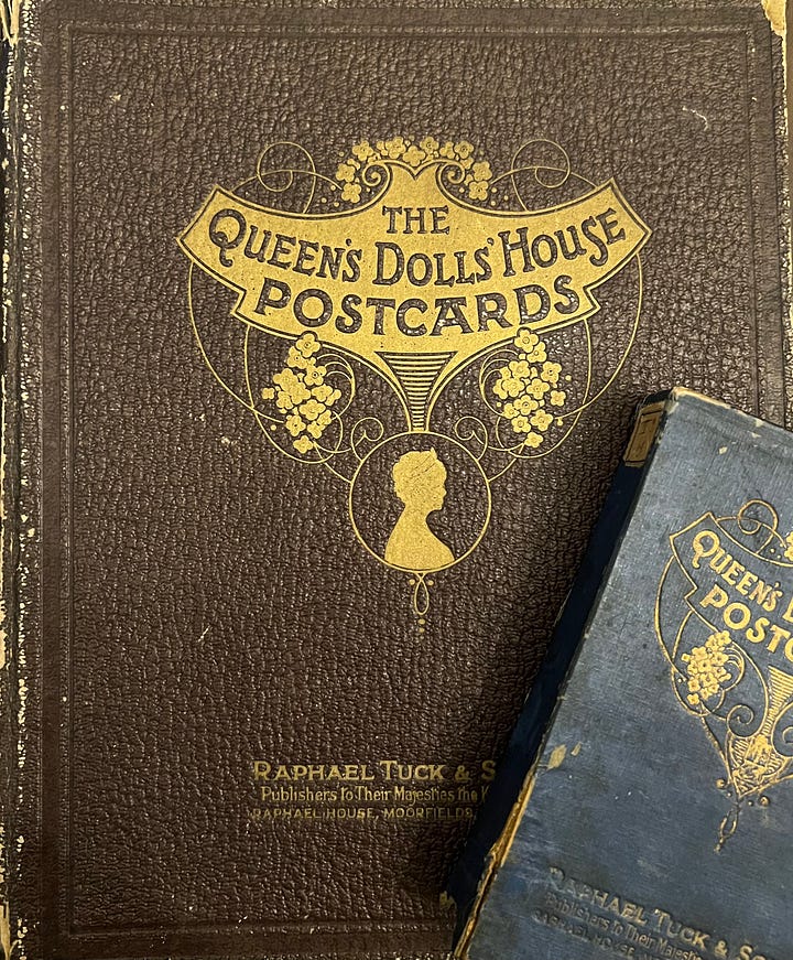 Vintage The Queen's Dolls' House Postcards Series 1-6 Boxed