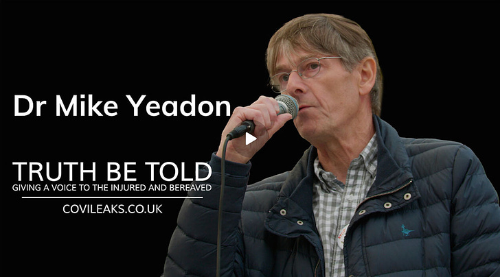 Dr. Mike Yeadon Speech at Truth Be Told Rally in London, March 25, 2023