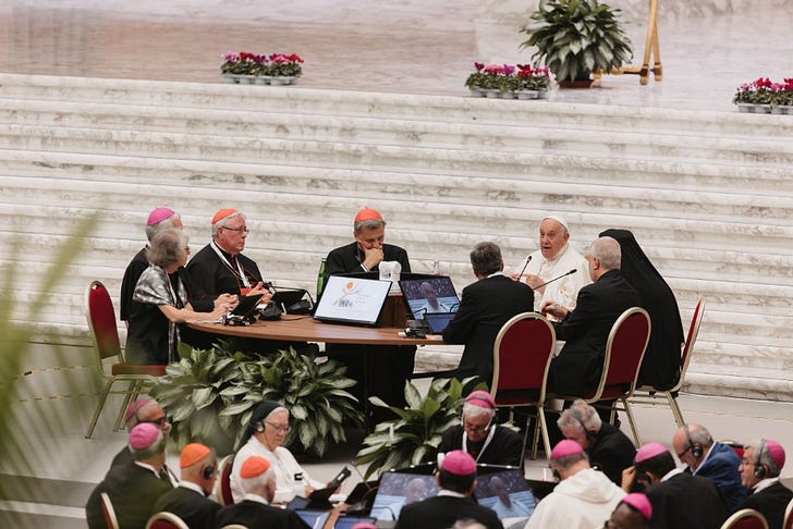 A session of the Oct. 4-29 synod on synodality in the Vatican’s Paul VI Hall. Synod.va.