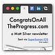 Congrats On All The Progress