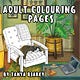 Adult Colouring Pages • Cats & Plants