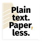 Plain Text. Paper, Less.