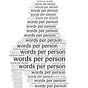 words per person