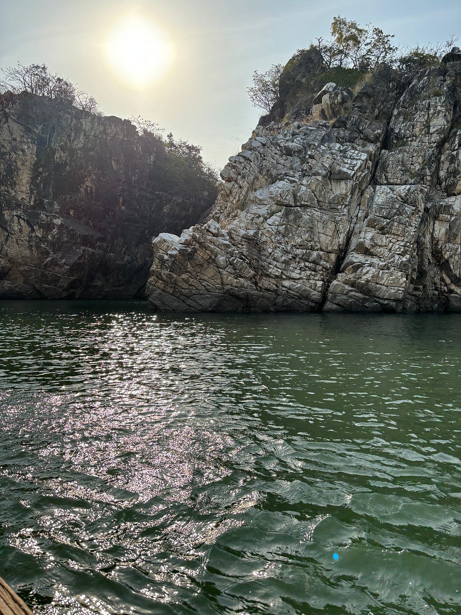 Narmada through marble rocks