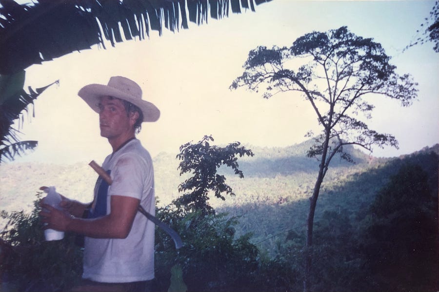 Paul Fenn on Ko Phangan, Thailand, 1989