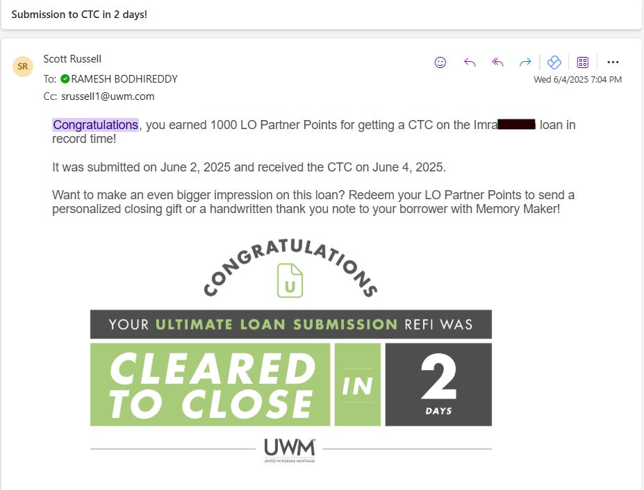 Fast closing example 1