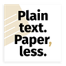 Plain Text. Paper, Less.