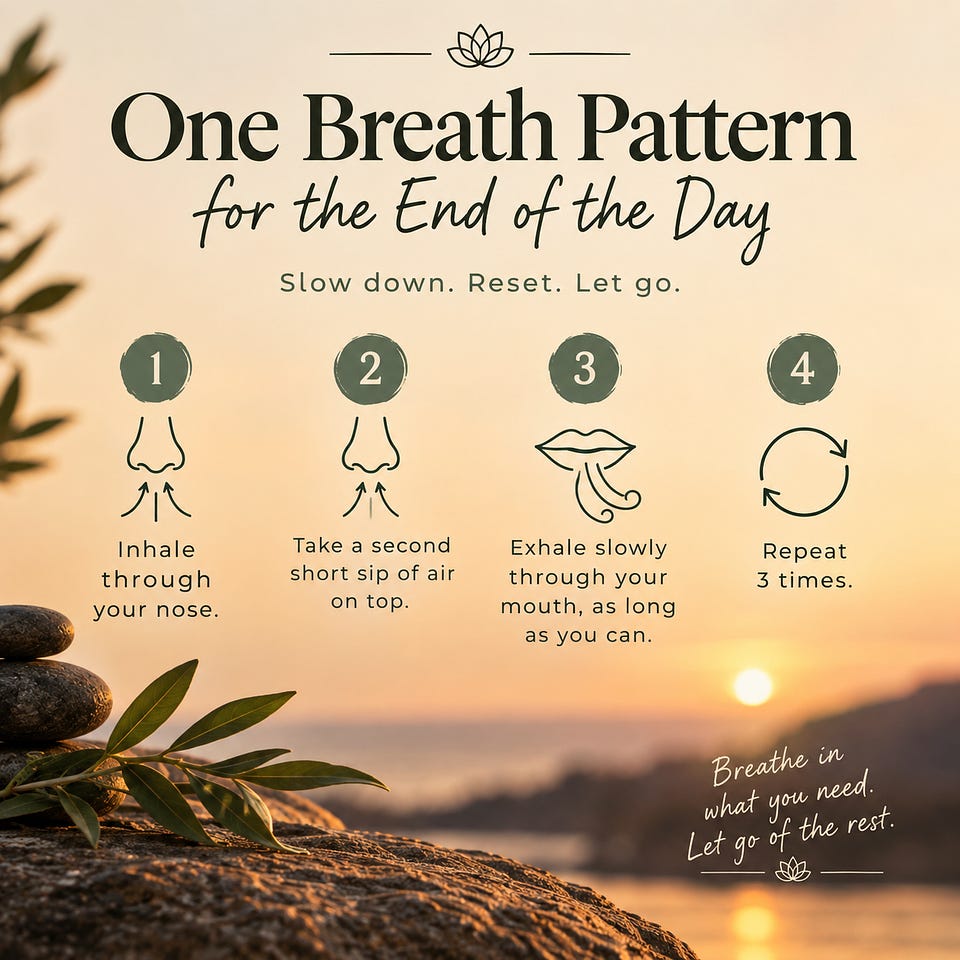 One breath pattern for the end of the day