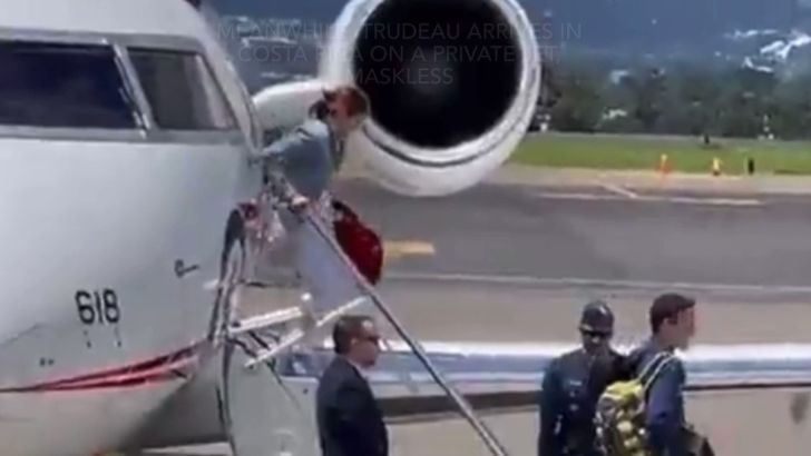 As Canadians Continue To Be Harassed, Treated As Criminals, Over Covid Prohibitions At Airports, Trudeau Flies Private Jet To Costa Rica Maskless