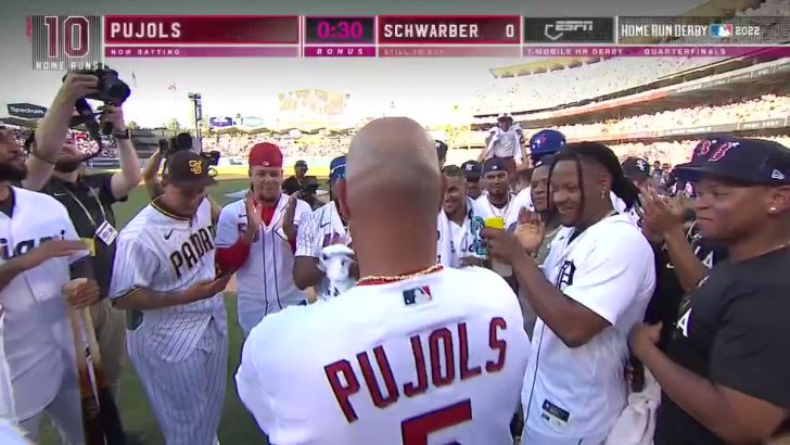 MLB Home Run Derby: Kyle Schwarber bows out against Albert Pujols