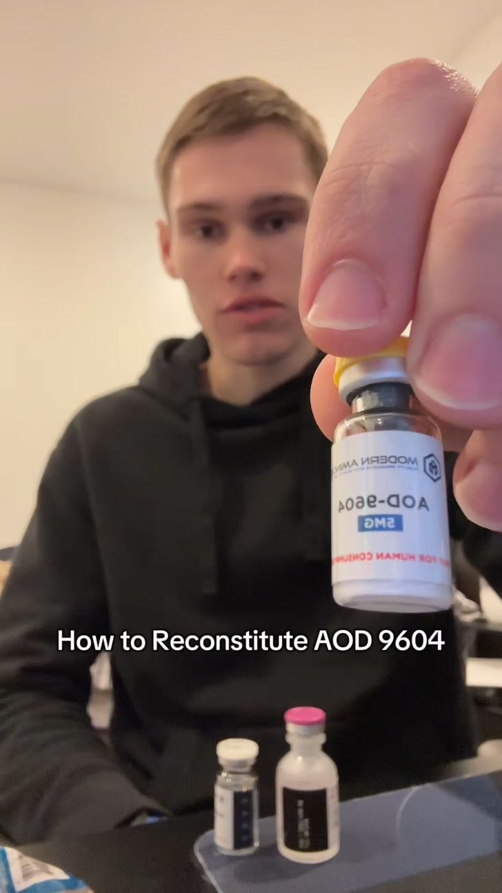 how to reconstitute aod-9604 with acetic acid and bac water AOD9604 5mg + Acetic acid water main image 1