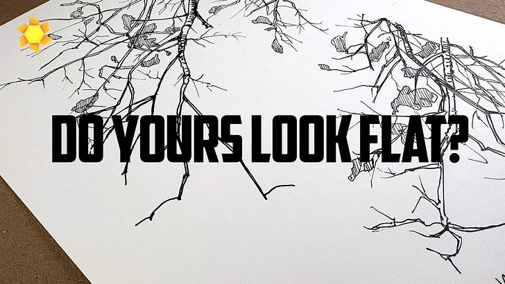 Learn to draw tree branches that look 3-dimensional