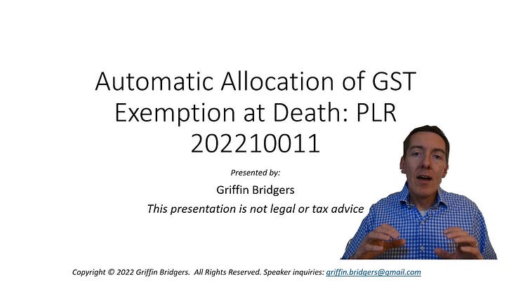 Elective 706 Filings – Allocation of GST Exemption