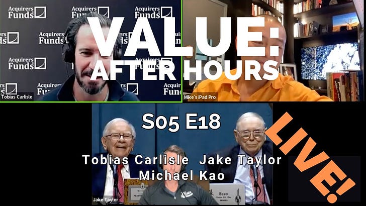 Interview: Value After Hours Podcast with Tobias Carlisle and Jake Taylor / Trip Down Memory Lane!