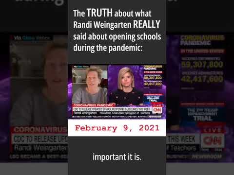 AFT leader tweets video montage of her "truth" on pandemic school closures