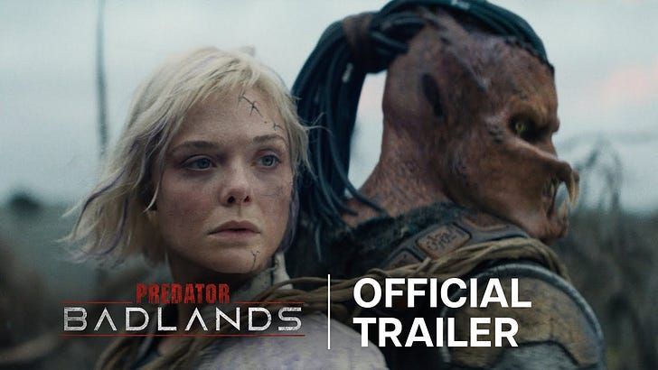 "Predator: Badlands" Full Trailer: Elle Fanning Plays a Weyland-Yutani Android in Dan Trachtenberg’s New Predator Film with Dimitrius Schuster-Koloamatangi