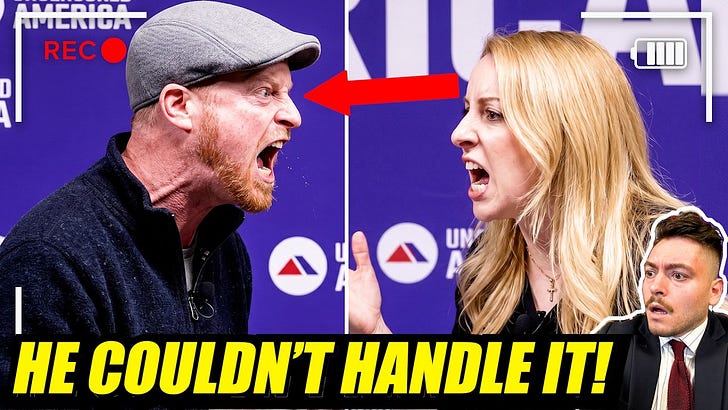 Trump-Deranged bully SNAPS at conservative mom - She puts him IN HIS PLACE!!
