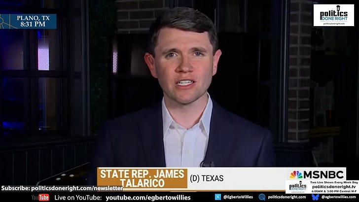 TX State Rep. James Talarico slams redistricting, Trump as he calls for unity