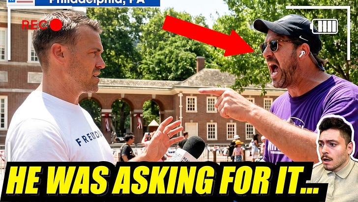 Leftist psycho SCREAMS AT Jack Posobiec in front of his kids - Gets what he deserves...