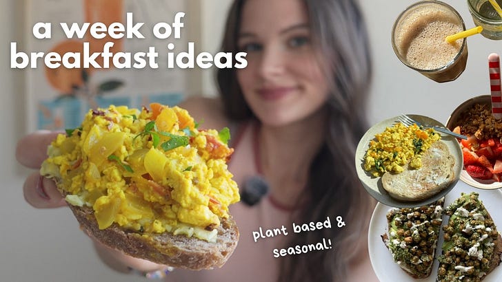 A Week of Spring Breakfast Ideas - by Natalie Marie