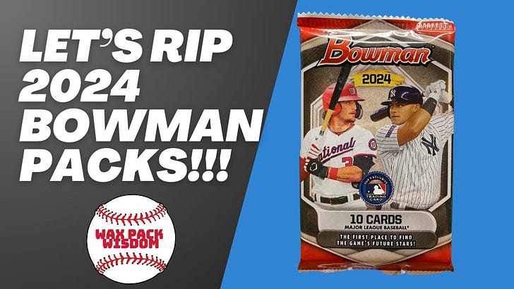 Let's Rip 2024 Bowman Packs! Current and Future Baseball Stars, Future Hall of Famers Pulled! 