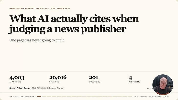 Publishing Strategies article image: Which publisher pages does AI cite when judging a news brand?
