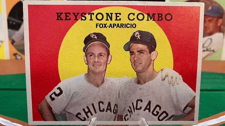 '59 Topps Friday Cards 401-409: Keystone Combo w/White Sox Hall of Famers Nellie Fox & Luis Aparicio 