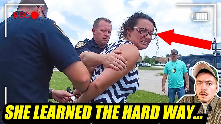 Anti-ICE protester SPITS at agents - Gets INSTANT reality check!