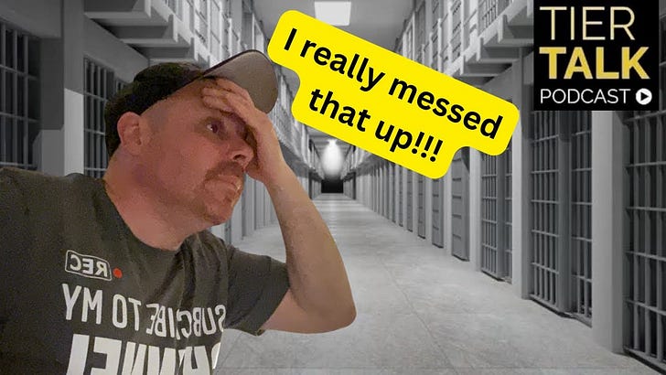 My mistake with a razor blade and an inmate, made me better!