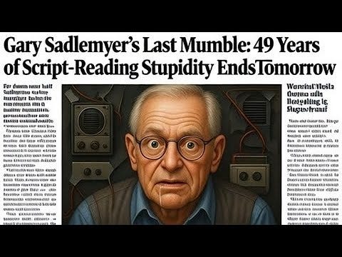 Gary Sadlemyer’s Last Mumble: 49 Years of Script-Reading Stupidity Ends ...
