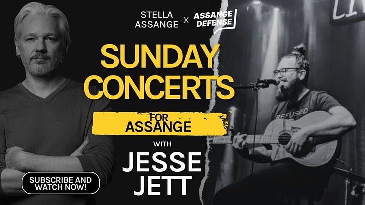Concerts for Assange: Jesse Jett! Today at 3pm ET / noon PT