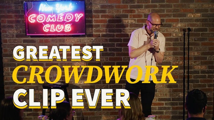 Comedians joking about how much they hate crowdwork