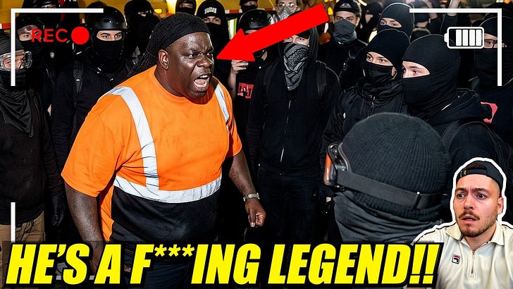 Angry garbage man teaches Antifa a lesson...