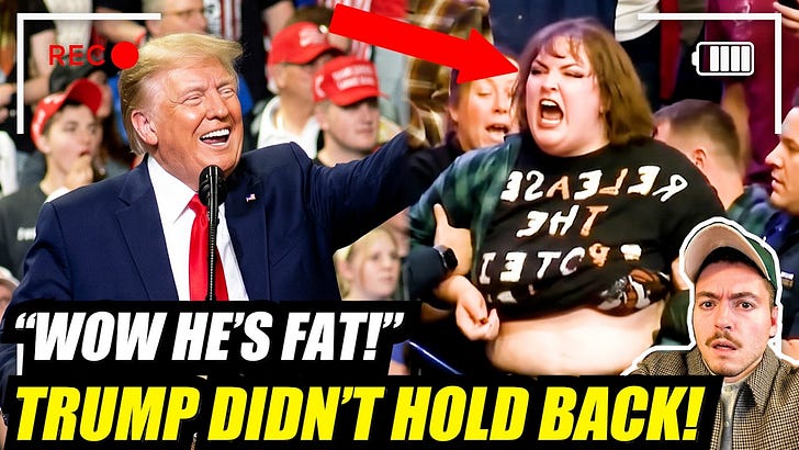 Woke SLOB tries to RUIN Trumps' speech - The police drag his a** out!