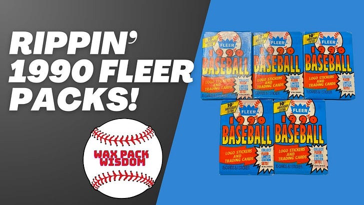 Rippin' FIVE PACKS of 1990 Fleer Baseball Cards! Junk Wax FOREVER!!! See Which Stars of MLB We Pull! 