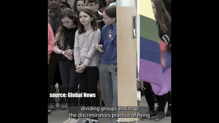 Parents at school boards and flags

In Canada, yes. That's right. Canadians getting politely angry. ...
