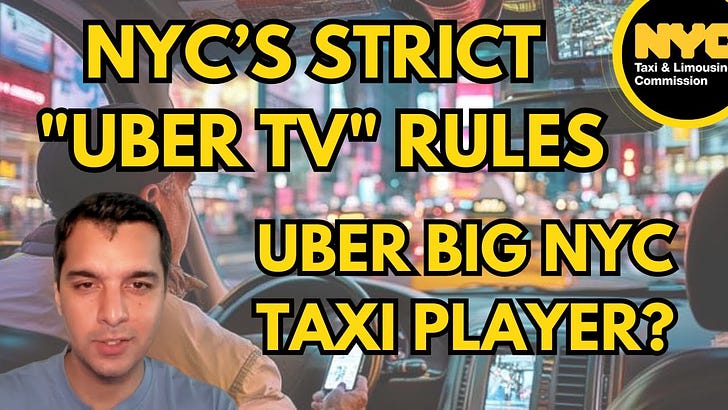 📺🚕 NYC TLC Proposes Strict "Uber TV" Rules, Uber Set To Become Big Player In Yellow Cab Industry