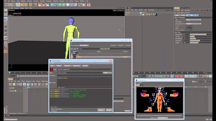 M dot's character animation helper scripts for Cinema 4d