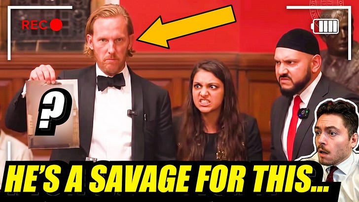 British Patriot pulls out cartoon of 'Muhammad' during debate against muslims