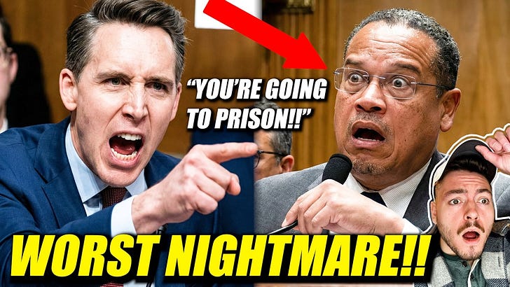 Josh Hawley SNAPS at Democrat crook Keith Ellison, tells him to his face he's going to PRISON!