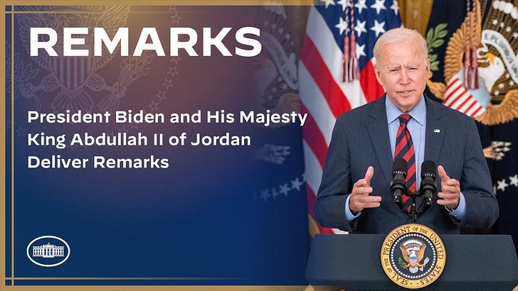 LIVE: King Abdullah II And King Biden! 