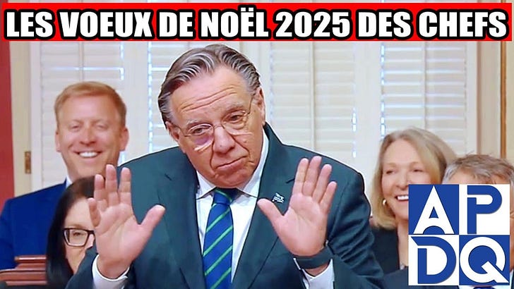 🎄 Legault lance ses vœux… et ça pique! 🔥