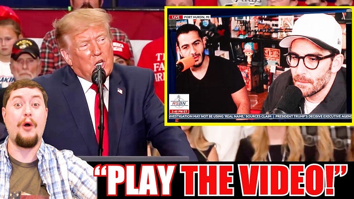 Trump plays surprise video at Michigan rally - He's Done F***ing Around