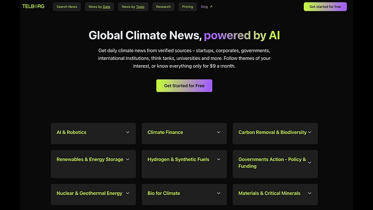 Introducing Telborg - AI-native Global Climate News agency