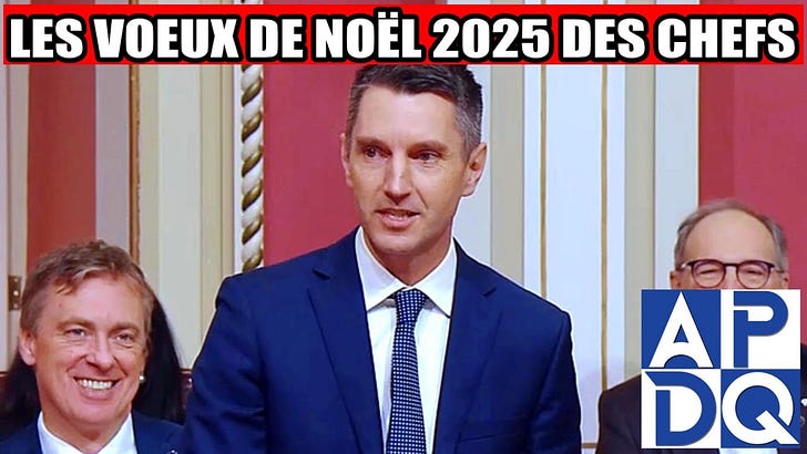 😏 Noël à l’Assemblée : Fortin lance des flèches bien ciblées