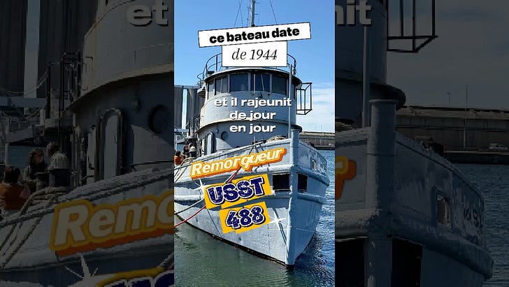 J’ai visité un remorqueur de 1944 en rénovation au Havre ⚓️