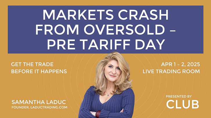 Markets Crash From Oversold – Pre Tariff Day