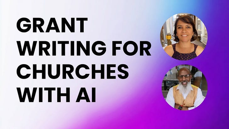 YouTube thumbnail — AI grant writing for churches